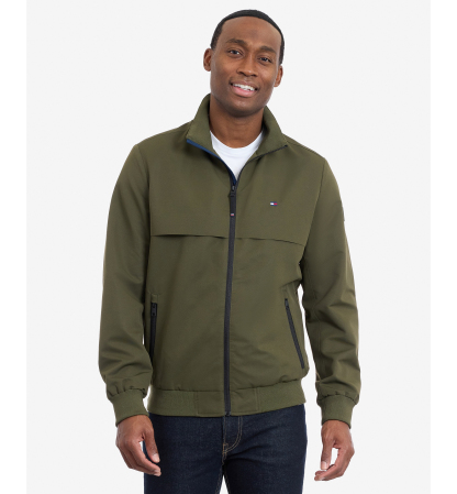 Tommy Hilfiger Men's Water Resistant Boating Regular-Fit Jacket - Olive