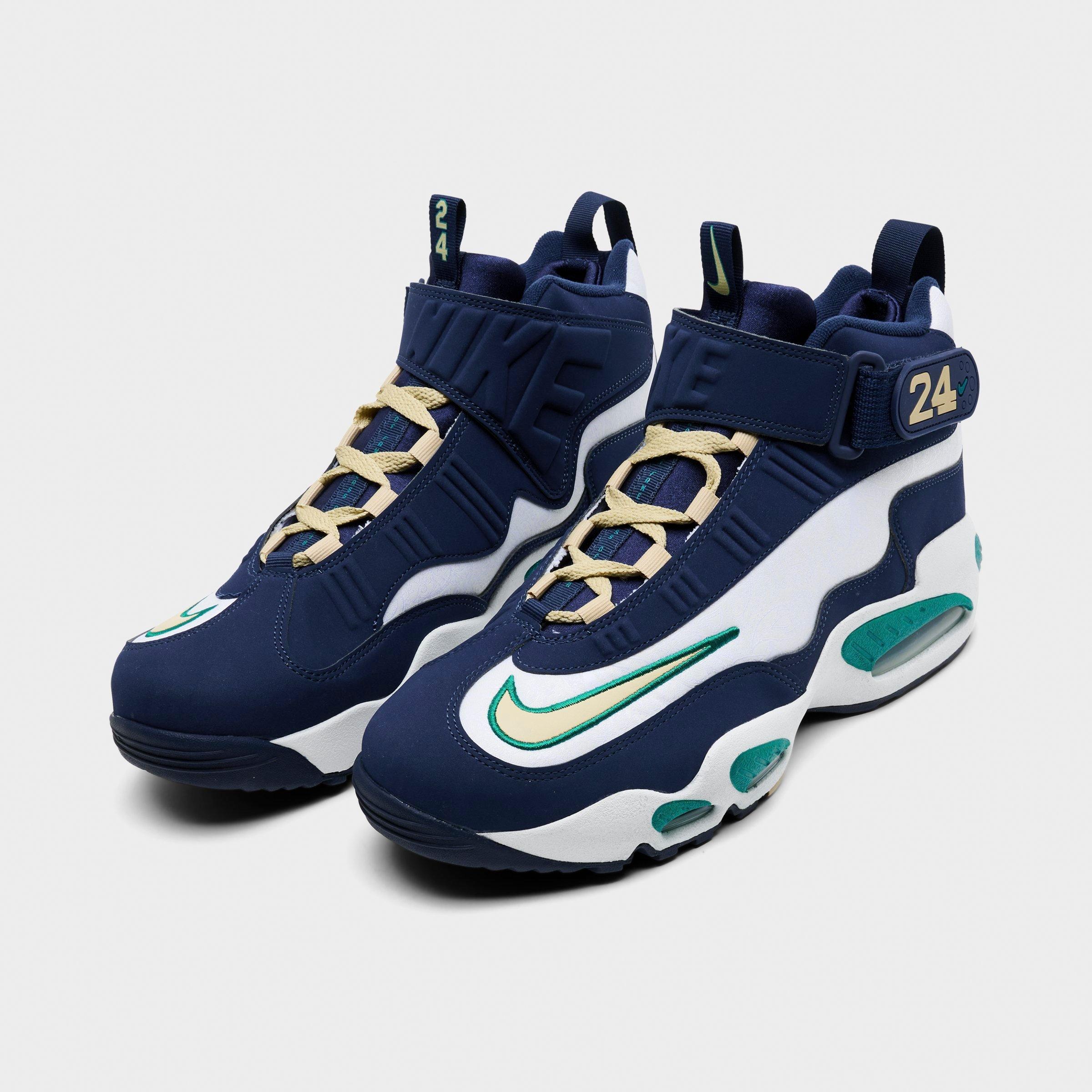 Men's Nithtke Air Griffey Max 1 Casual Shoes - Midnight Navy/Fresh Water/Summit White/Team Gold - Both shoes facing left