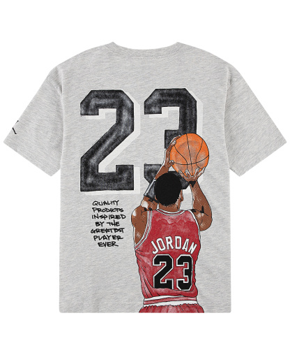 Jordan Boys' 8-20 Short-Sleeve Graphic T-Shirt - Gray Heather