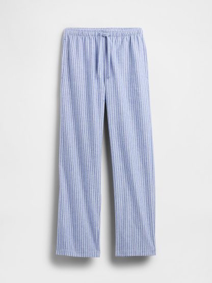 Adult Softest Flannel PJ Pants - Blue pinstripe