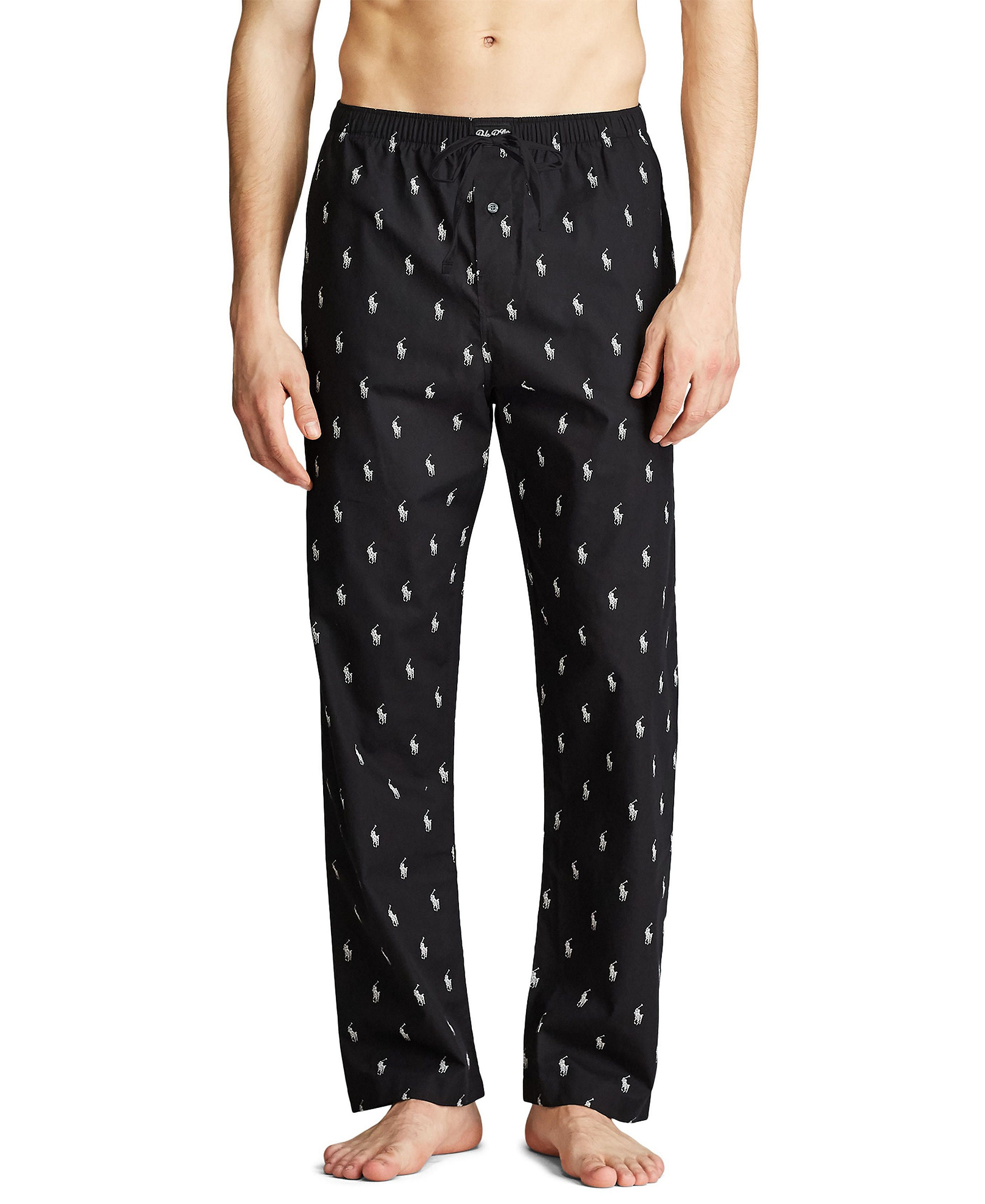 Polo Ralph Lauren Men's Polo Player Pajama Pants - Black/White
