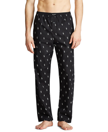 Polo Ralph Lauren Men's Polo Player Pajama Pants - Black/White