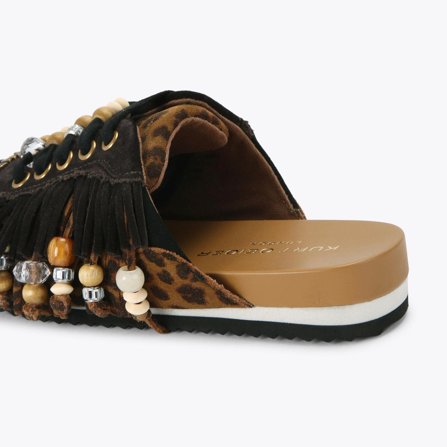Kurt Geiger London Islington P Fringe Mule - Brown - view 4