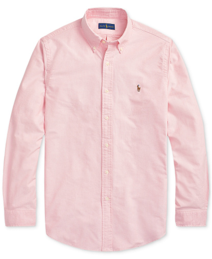 Polo Ralph Lauren Men's Custom Fit Oxford Shirt - Pink