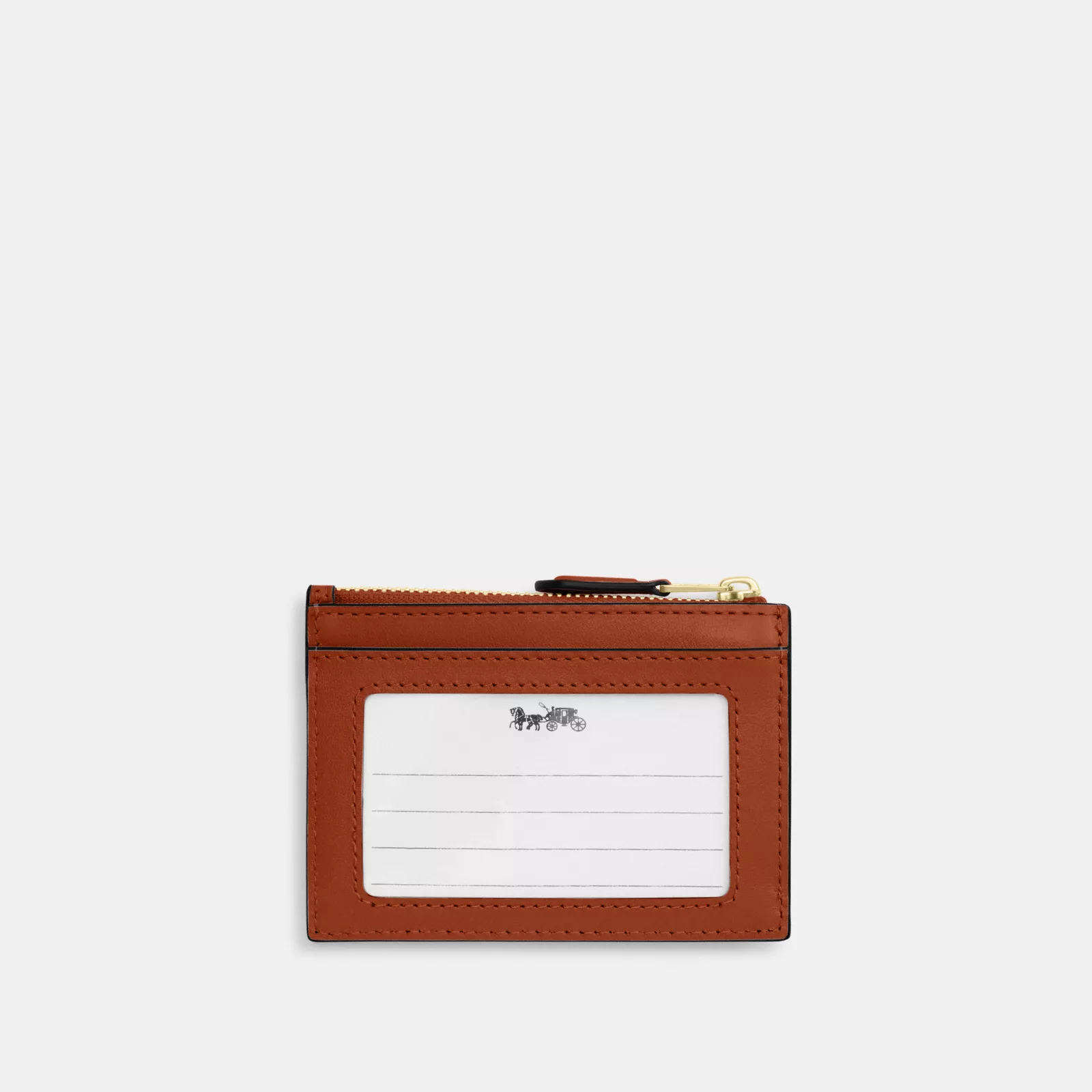 Mini Skinny Id Case With Quilting - Gold/Cinnamon - view 2