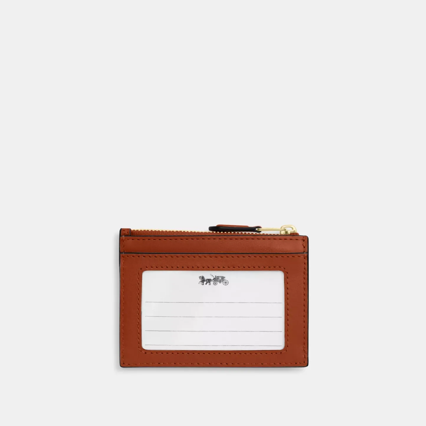 Mini Skinny Id Case With Quilting - Gold/Cinnamon - view 2