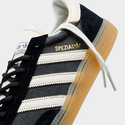Men's adidas Originals Handball Spezial Casual Shoes - Part 4 - Carbon/Off White/Core Black - Detail shot