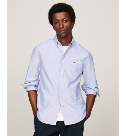 Tommy Hilfiger Men's Heritage Regular-Fit Oxford Shirt - Shirt Blue