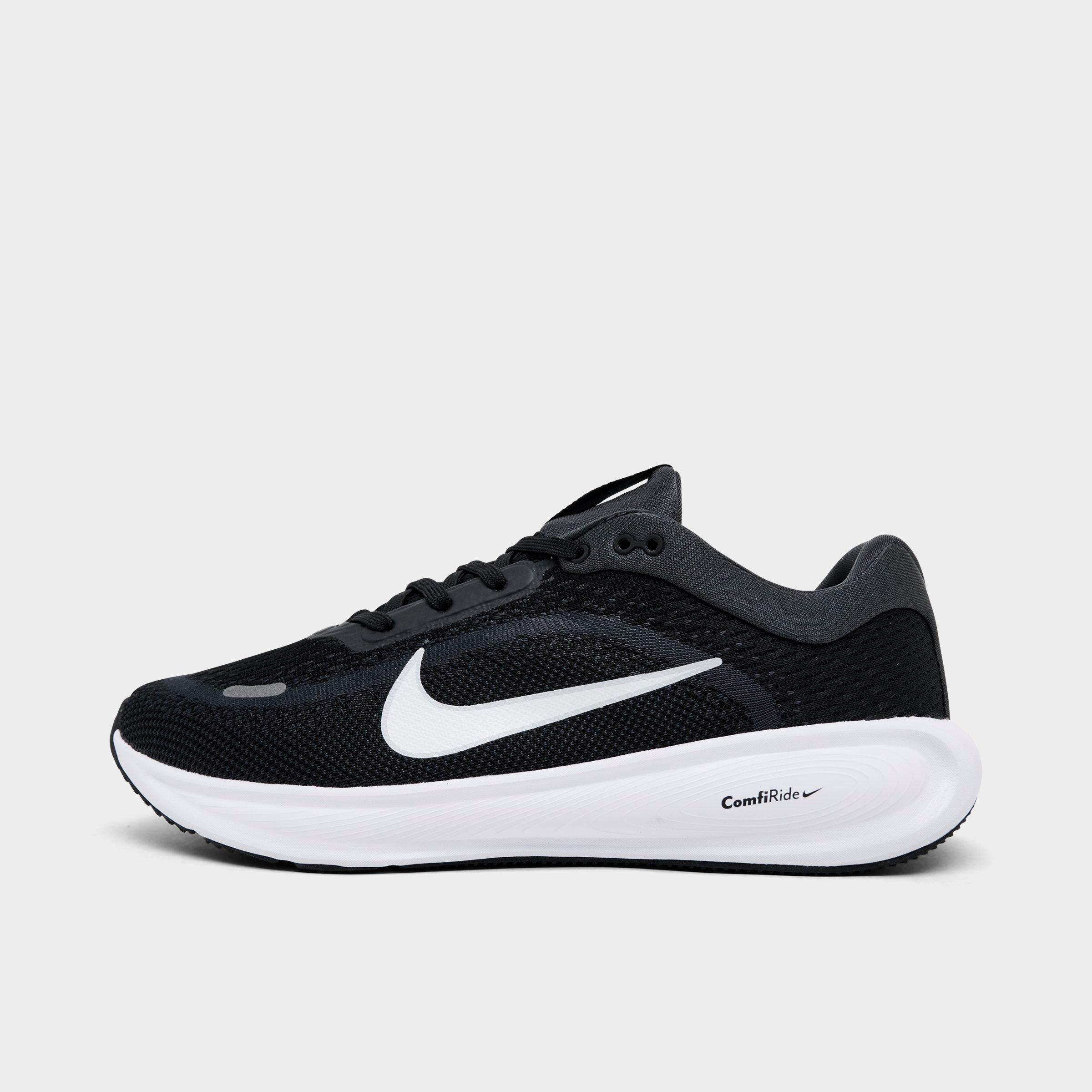 Big Kids' Nithtke Stellar Ride Running Shoes - Black/White/Anthracite/Pure Platinum - Left shoe facing left. Outside of the shoe.