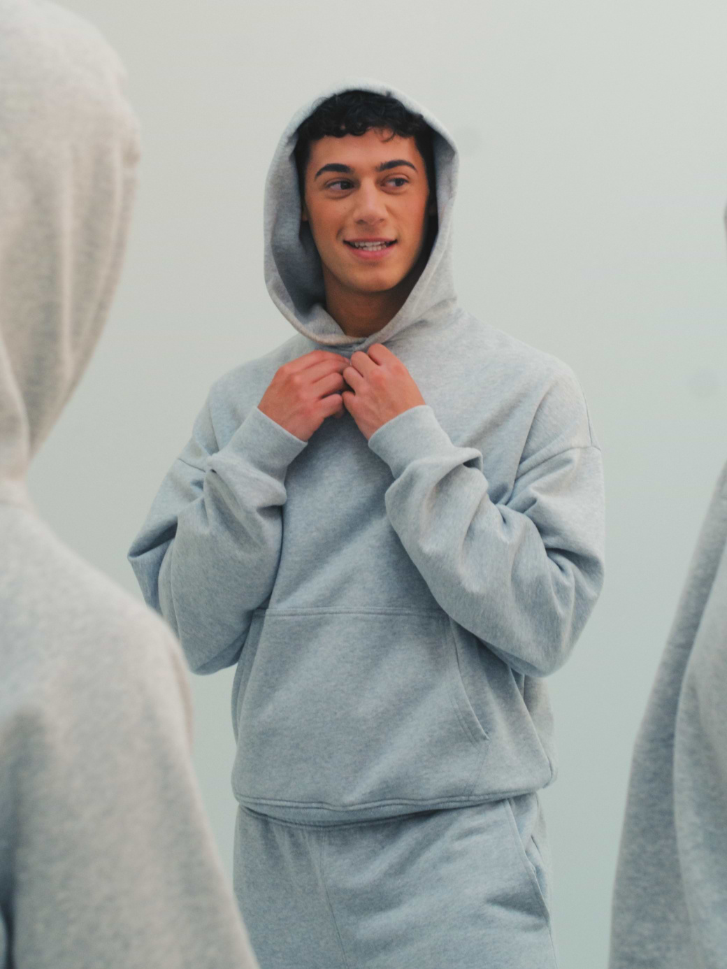 Adult Heavyweight Oversized Hoodie - Light heather grey