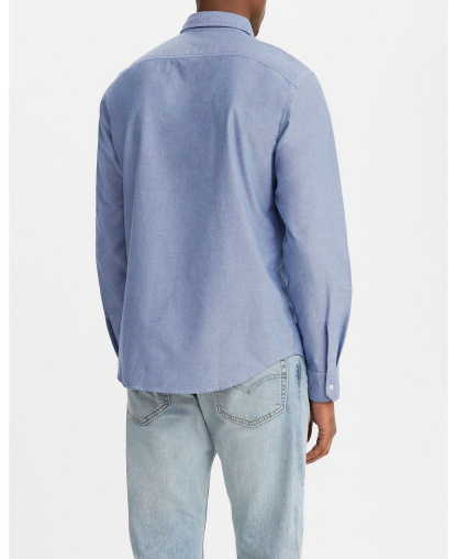 Levi's Men's Classic Pocket Regular-Fit Long-Sleeve Shirt - Navy Peony