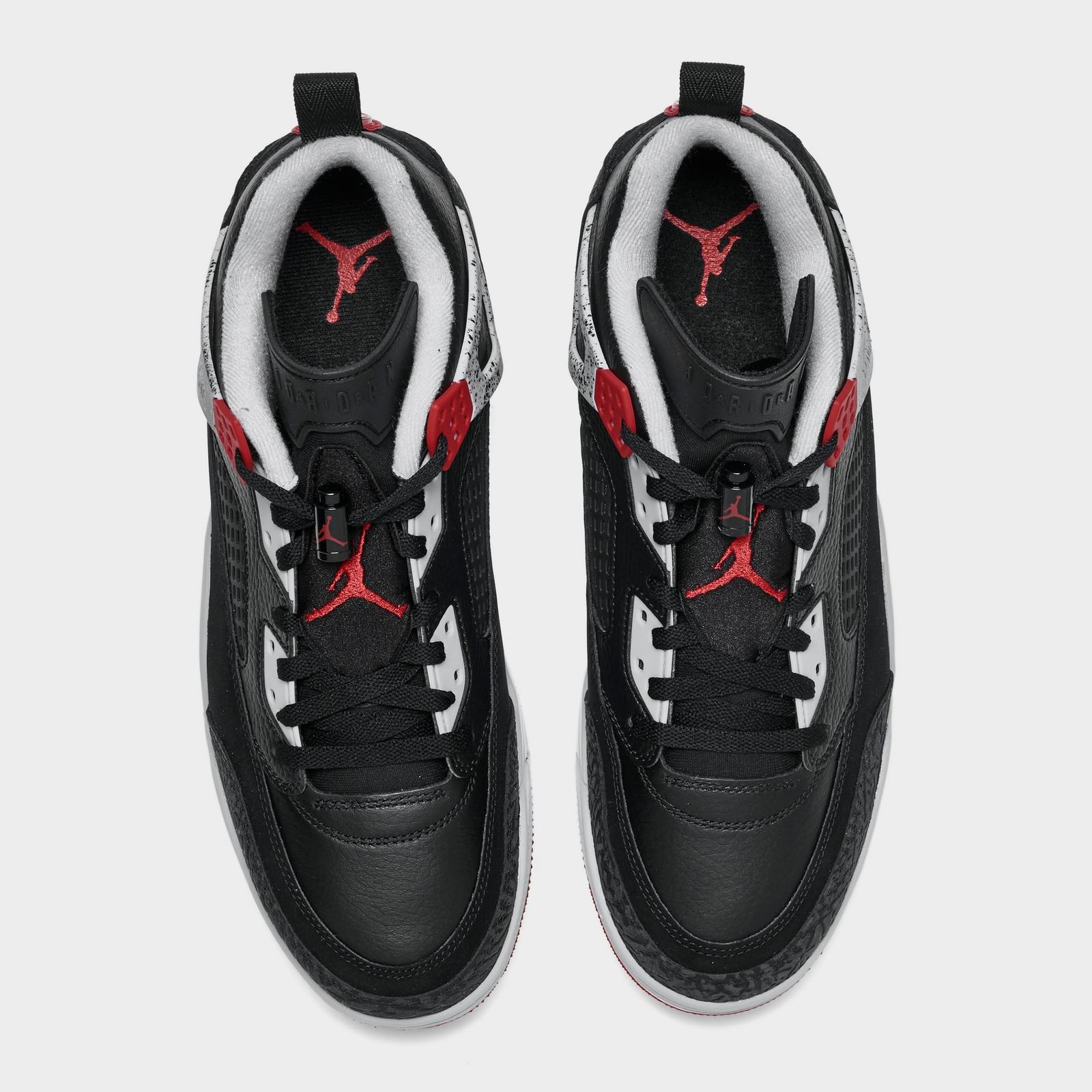 Men's Jordan Spizike Low Casual Shoes - Black/Wolf Grey/White/Gym Red - view 5