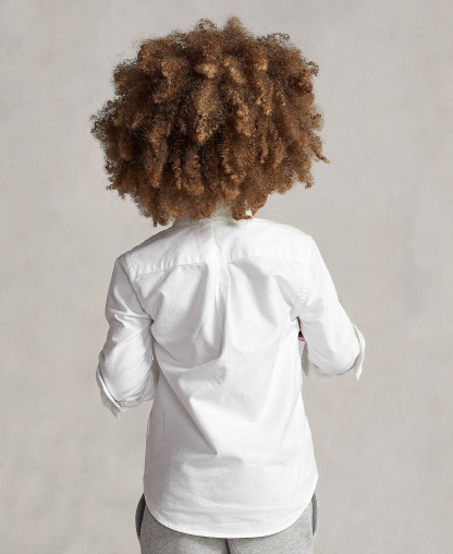 Polo Ralph Lauren Boys' 2T-7 Cotton Oxford Shirt - White