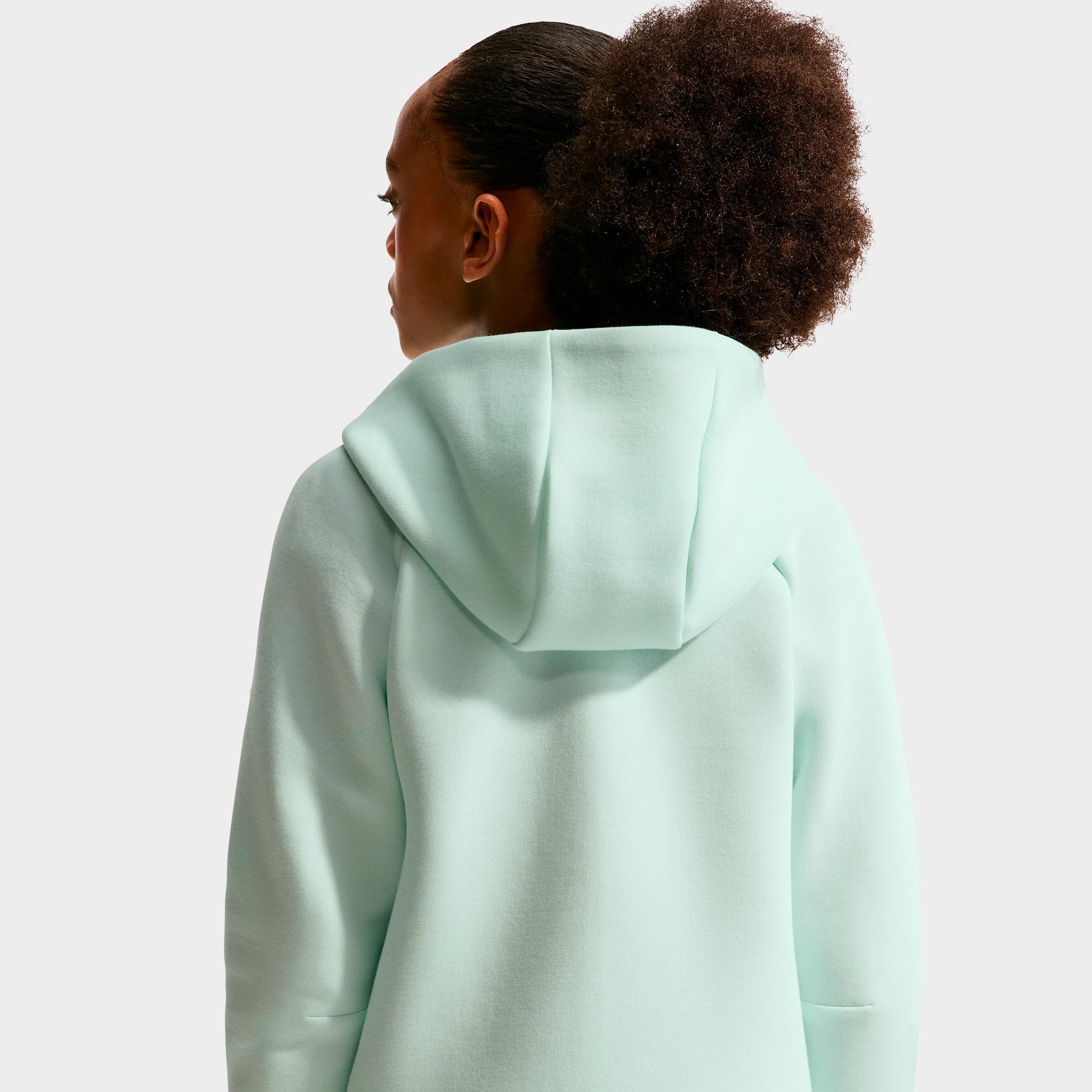 Girls' Big Kids' Nithtke Sportswear Tech Fleece Full-Zip Hoodie - Barely Green/Black/Black
