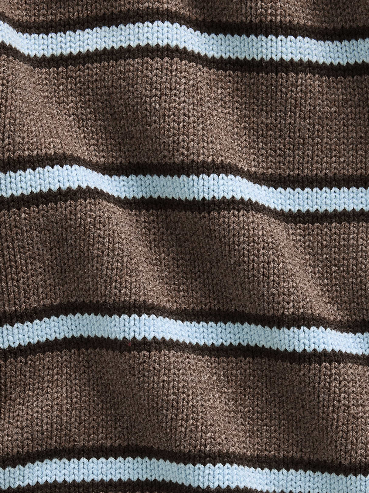 100% Cotton Oversized Sweater - Brown & blue stripe