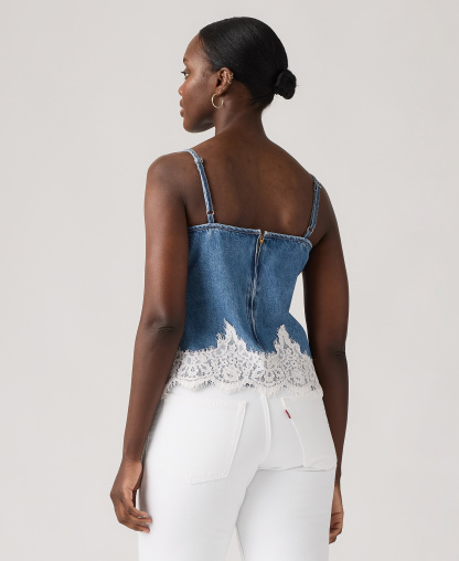 Levi's Premium Women's 90s Denim Sleeveless V-Neck Cami Tank Top - Slipped My Mind