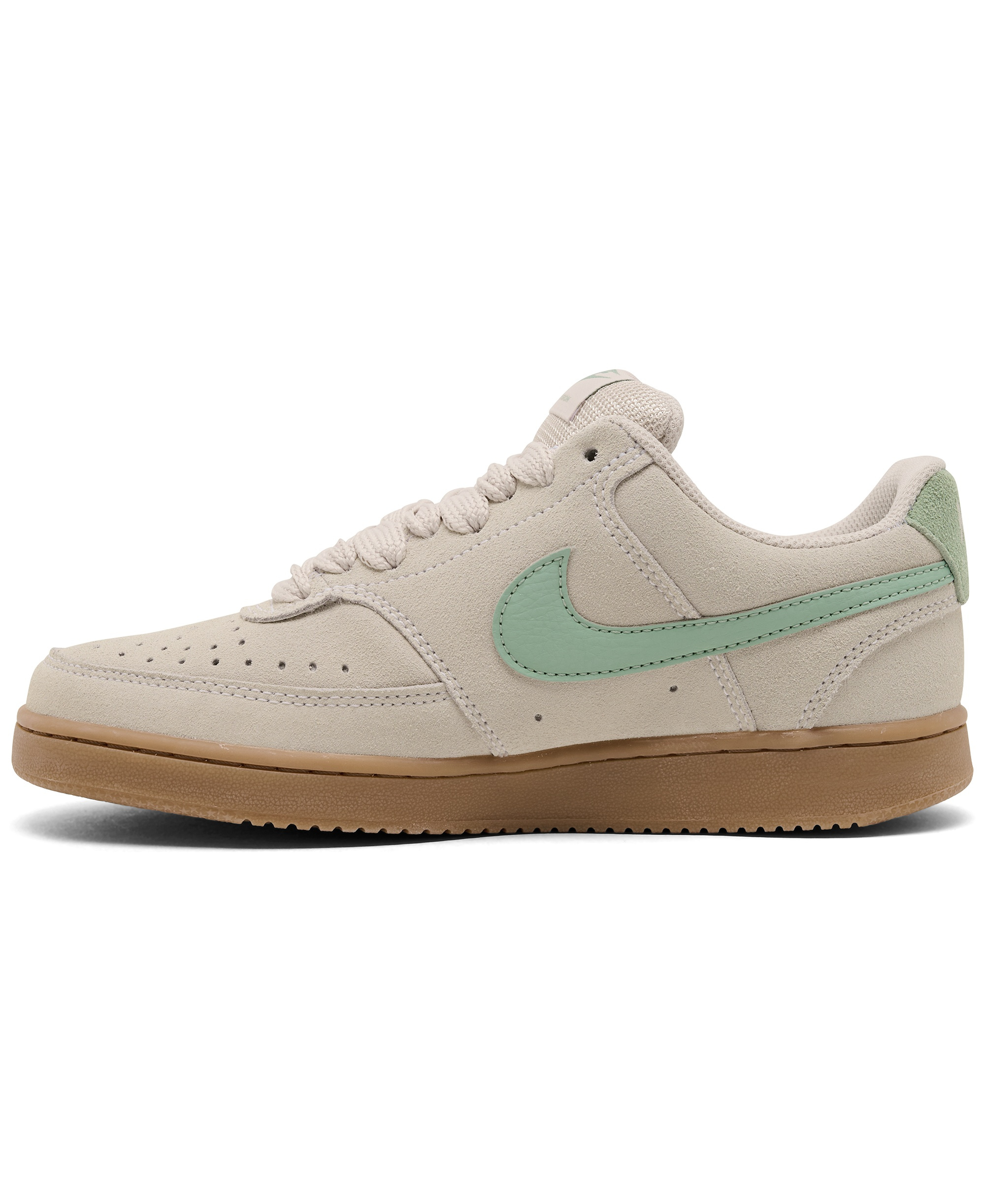 Nike Women's Court Vision Low Casual Sneakers from Finish Line - White, Steam, Gum