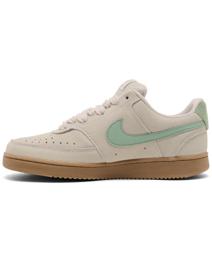 Nike Women's Court Vision Low Casual Sneakers from Finish Line - White, Steam, Gum