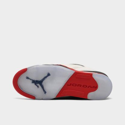 Big Kids' Jordan Sixty Plus Low Casual Shoes - Sail/Black/Reflect Silver/Fire Red - view 6