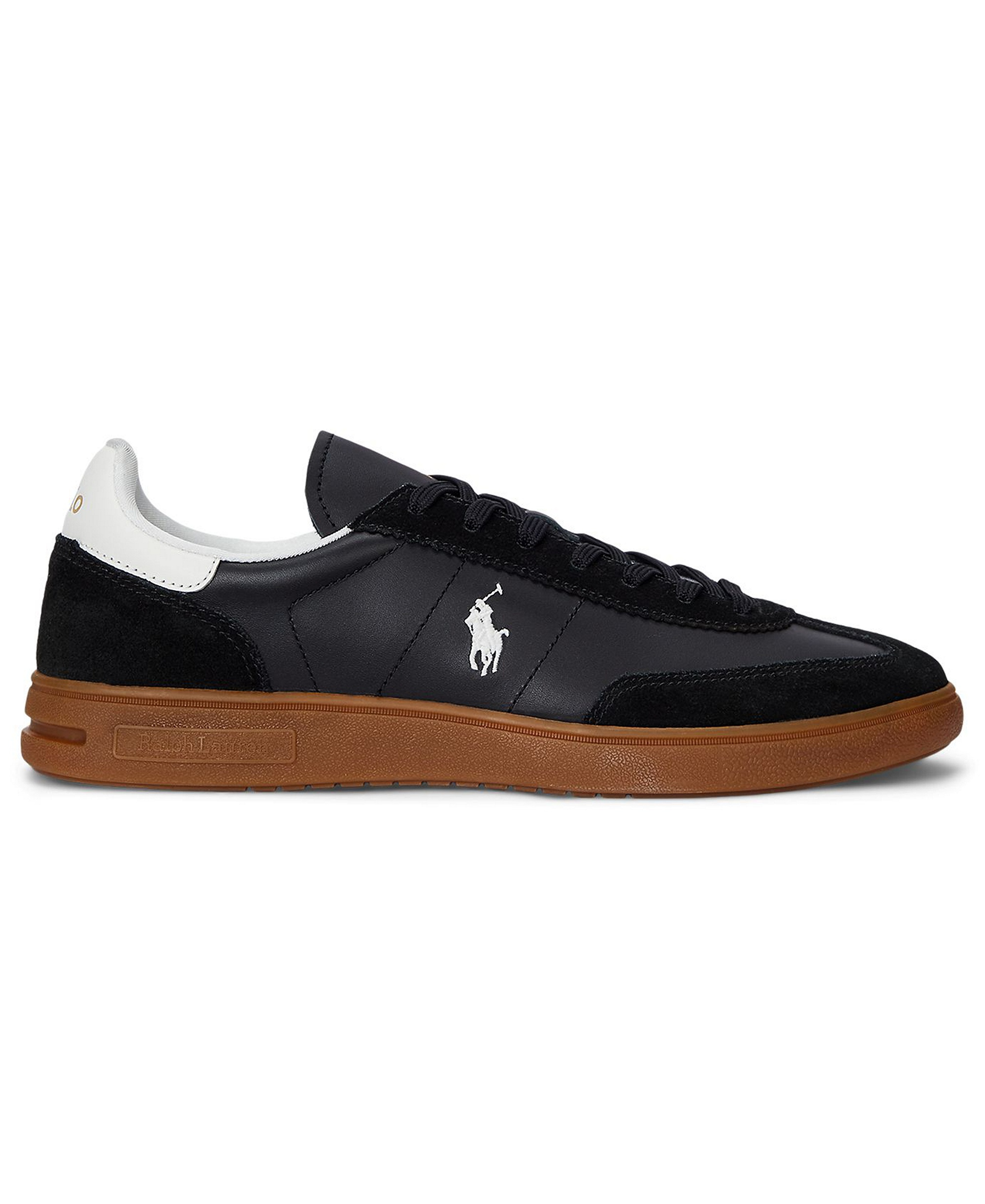 Polo Ralph Lauren Men's Bedford Leather & Suede Sneakers - BLACK/WHITE