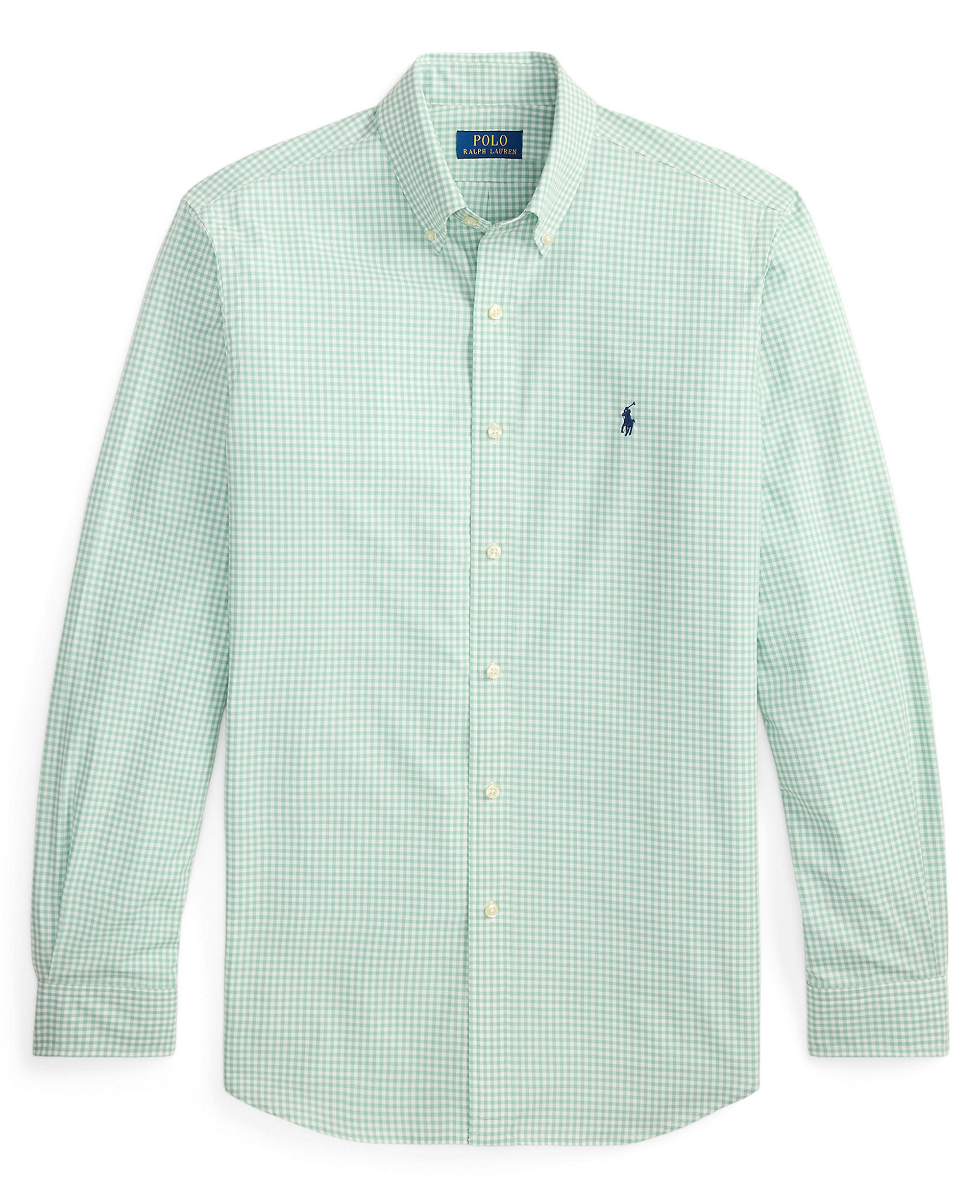 Polo Ralph Lauren Men's Slim-Fit Stretch Shirt - Essex Green White