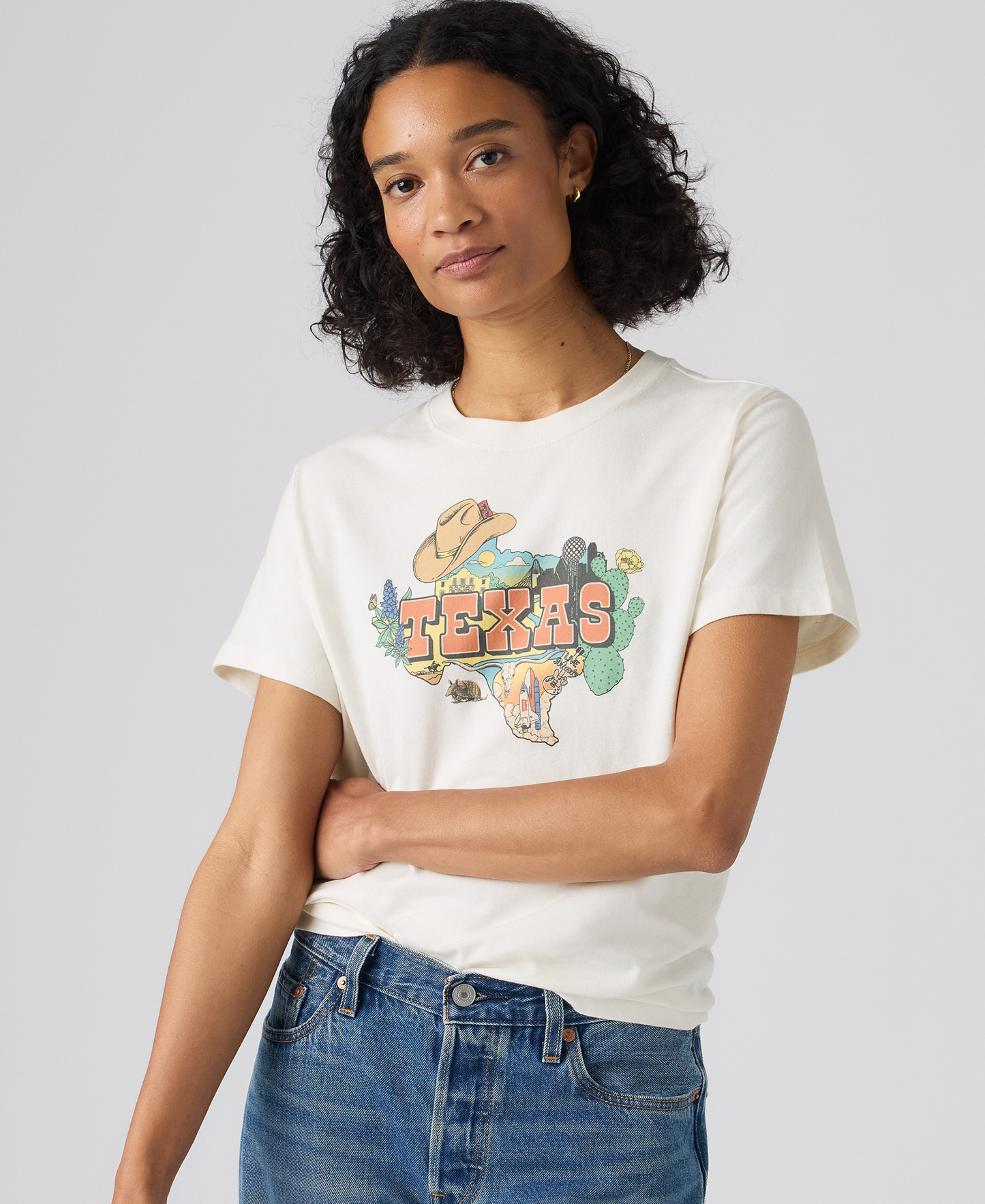 Levi's Premium Women's Graphic Favorite Print Short-Sleeve T-Shirt - Texas Egre