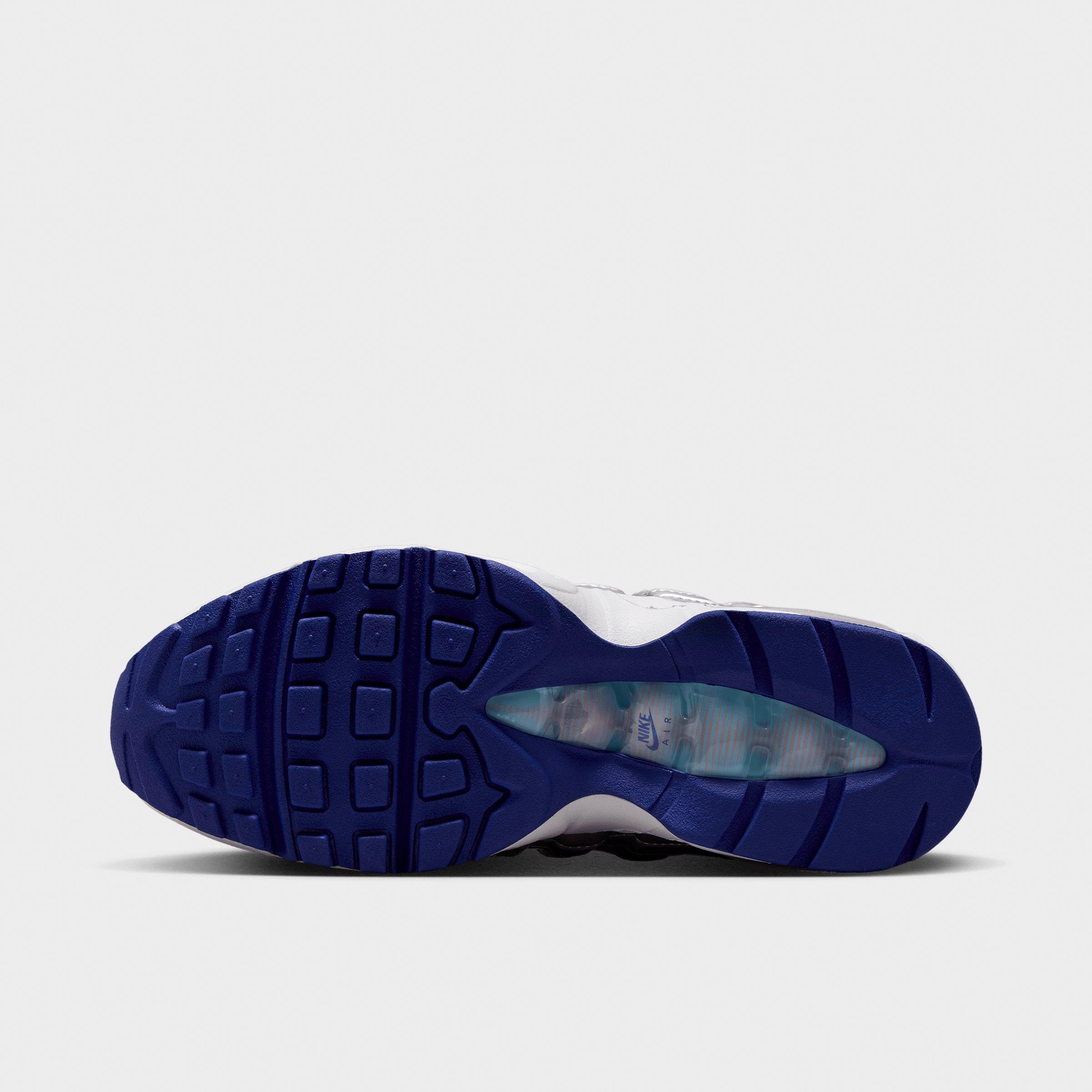 Women's Nithtke Air Max 95 Big Bubble Casual Shoes - Part 1 - Chrome/Barely Grape/Light Magenta/Lagoon Pulse - Bottom view