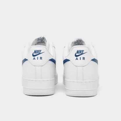 Men's Nike Air Force 1 '07 Low Casual Shoes - White/White/Court Blue