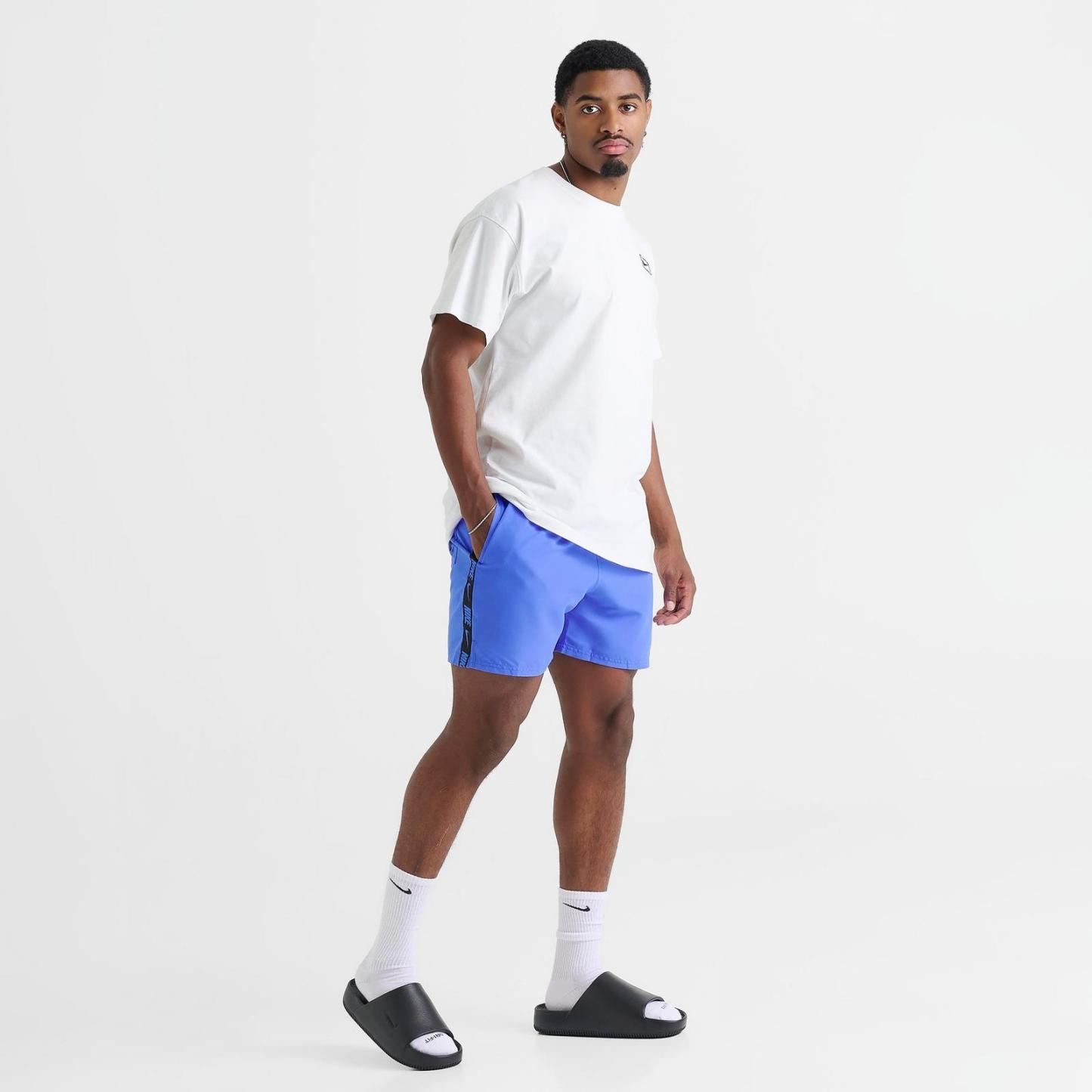 Men's Nike Swim Tape Volley Shorts - Royal/Black