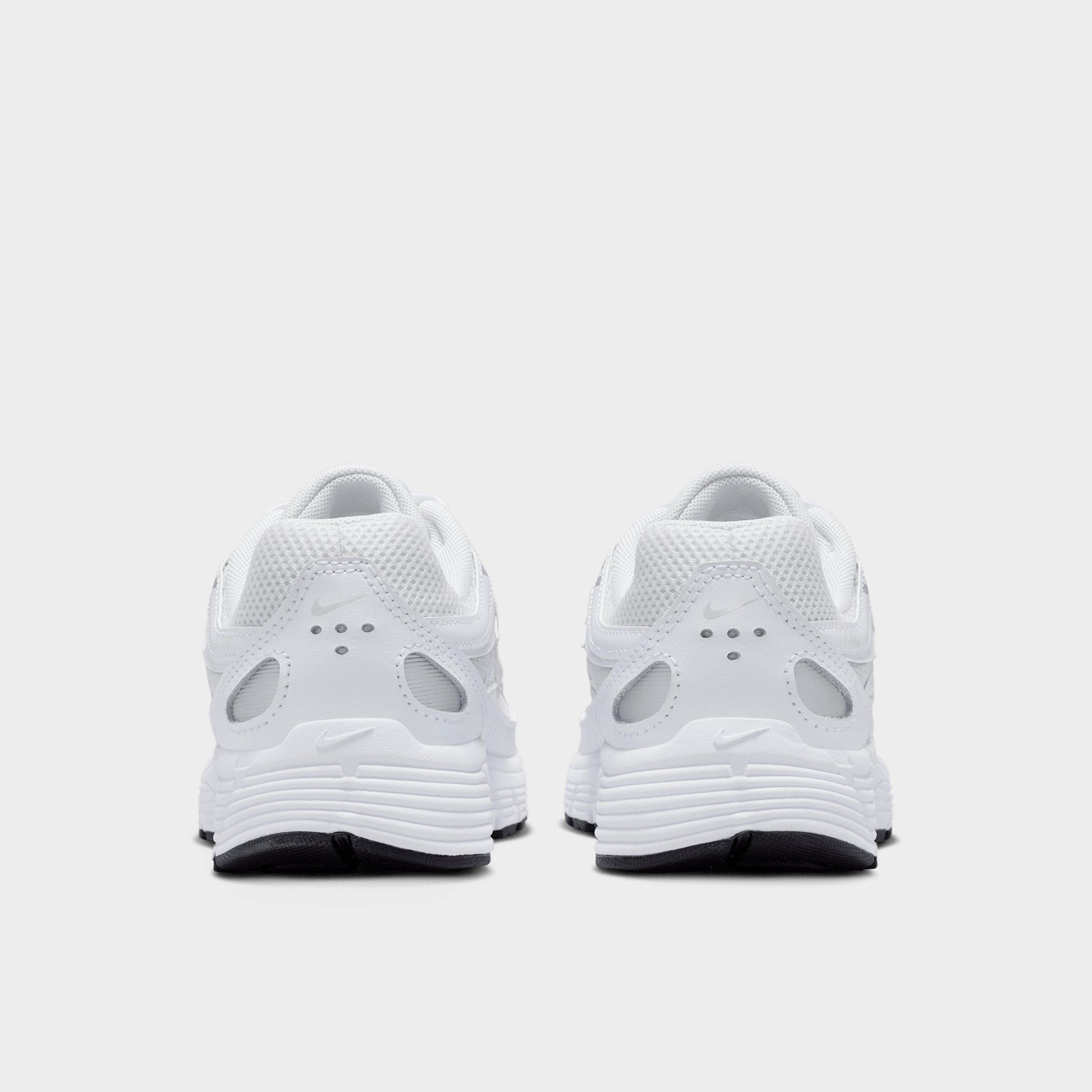 Big Kids' Nithtke P-6000 Casual Shoes - Platinum Tint/White/Metallic Silver/Platinum Tint - Back view