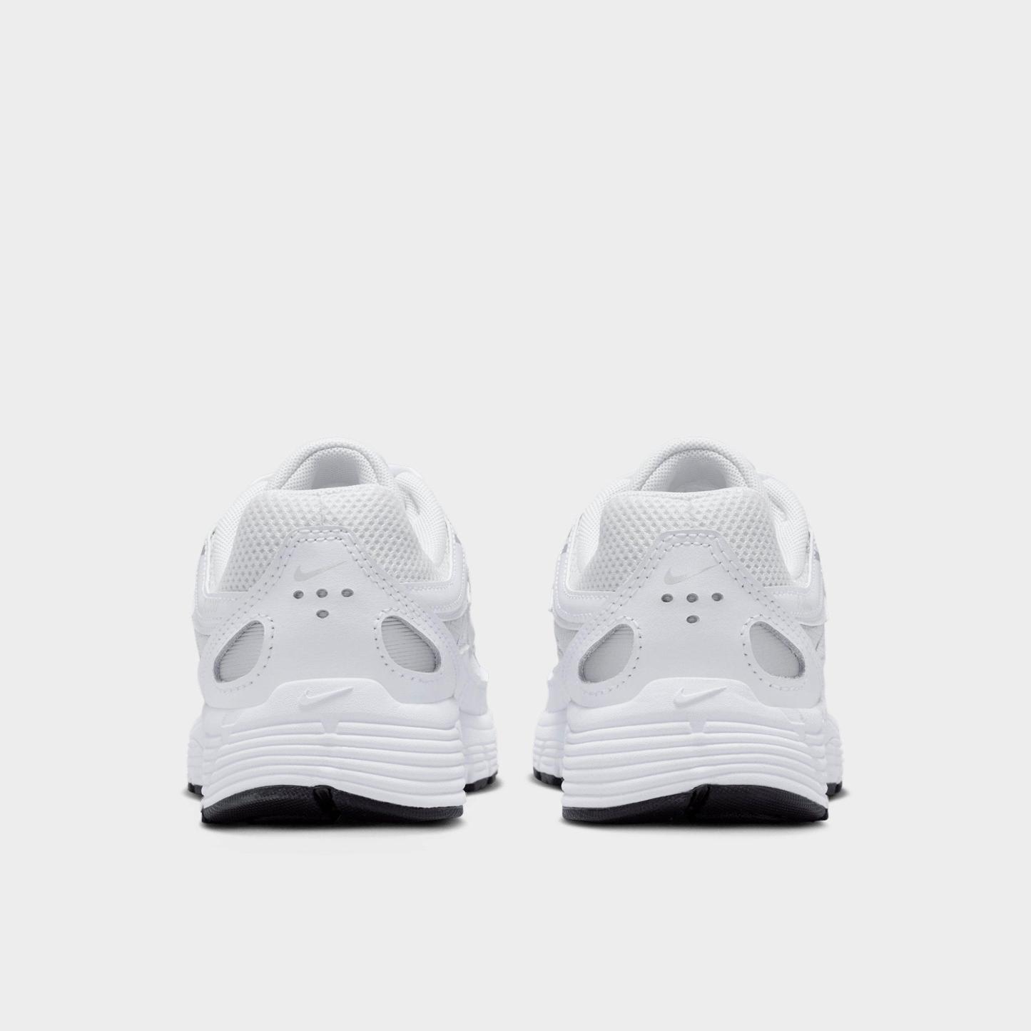 Big Kids' Nithtke P-6000 Casual Shoes - Platinum Tint/White/Metallic Silver/Platinum Tint - Back view