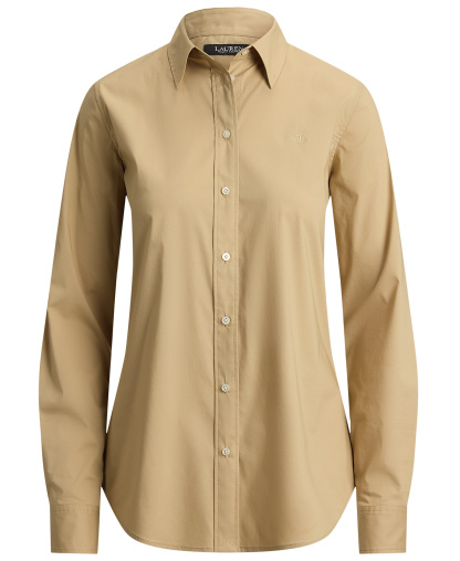 Lauren Ralph Lauren Women's Classic Fit Long-Sleeve Shirt - Birch Tan