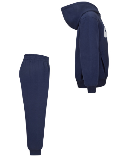 Nike Boys' 4-7 Club Fleece Logo Hoodie and Sweatpants, 2-Piece Set - Midnight Navy