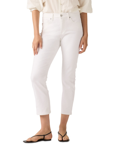 Levi's Women's Classic Mid-Rise Ankle Straight-Leg Jeans - Simply White