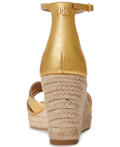 Lauren Ralph Lauren Women's Nellie Espadrilles Wedge Sandals - Modern Gold