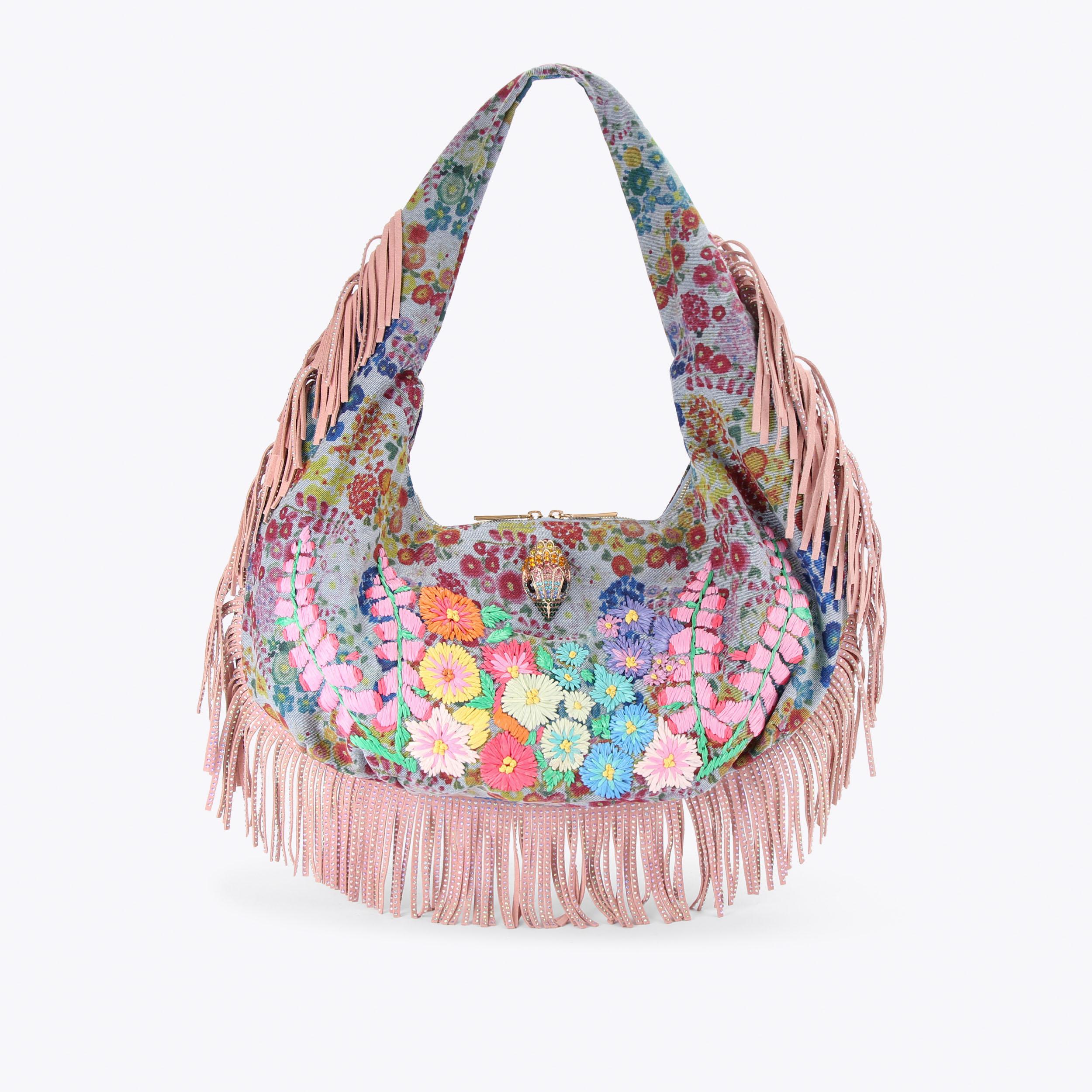 Kurt Geiger London Large Shoreditch Fringe Bag - Blue