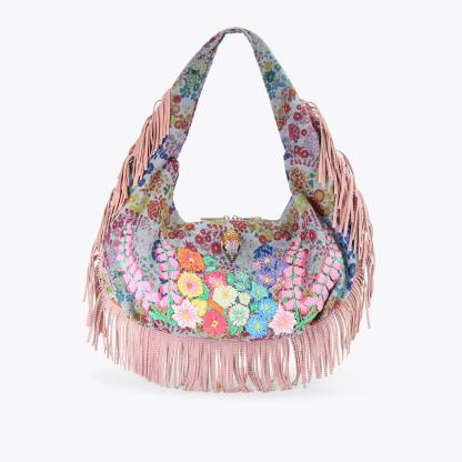 Kurt Geiger London Large Shoreditch Fringe Bag - Blue