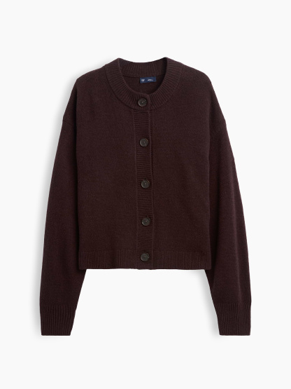 CashSoft Oversized Chunky Cardigan - Terra brown heather
