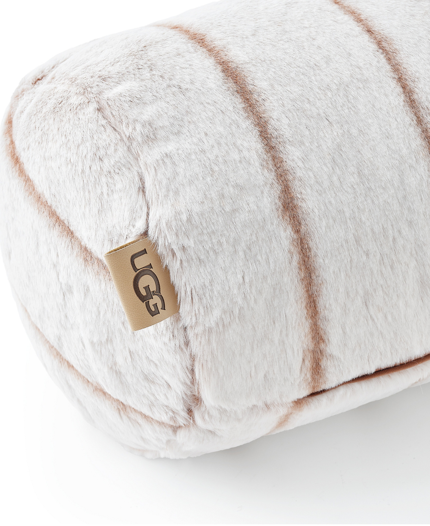 UGG® Stasia Faux Fur Bolster Decorative Pillow, 36" x 8" - Cream