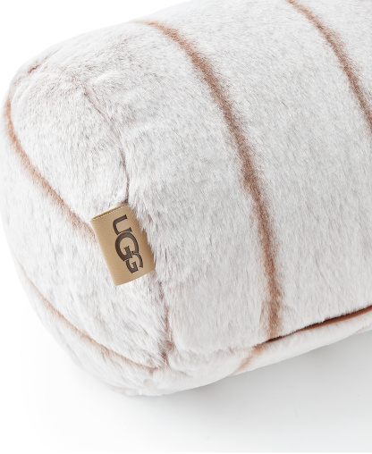 UGG® Stasia Faux Fur Bolster Decorative Pillow, 36" x 8" - Cream