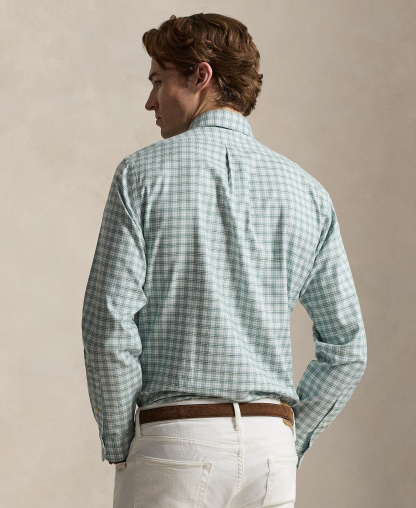 Polo Ralph Lauren Men's Classic-Fit Performance Oxford Shirt - Faded Mint White Multi