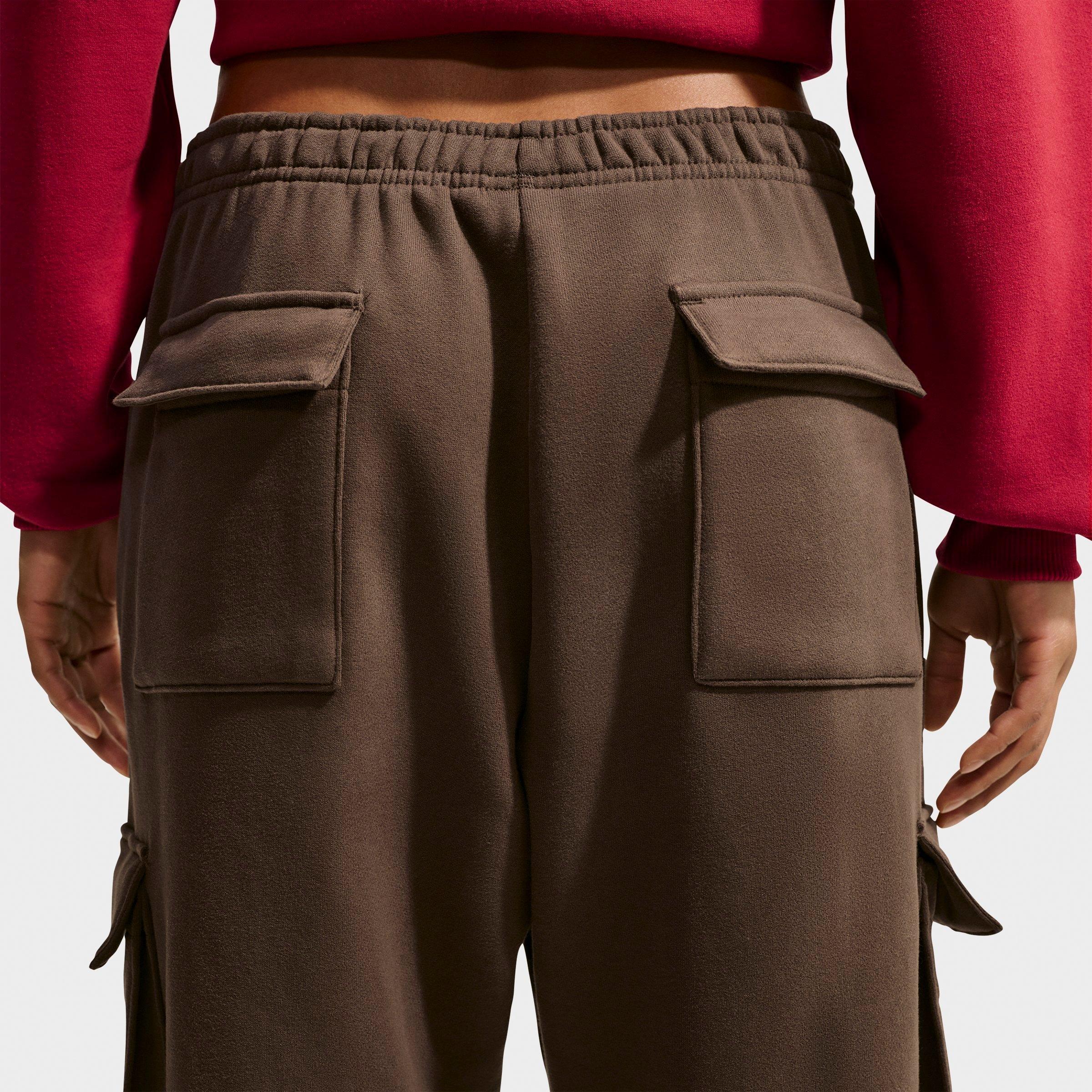 Women's Nithtke Studio Fleece Medium-Weight High-Rise Oversized Cargo Pants - Dark Hazel/Sail