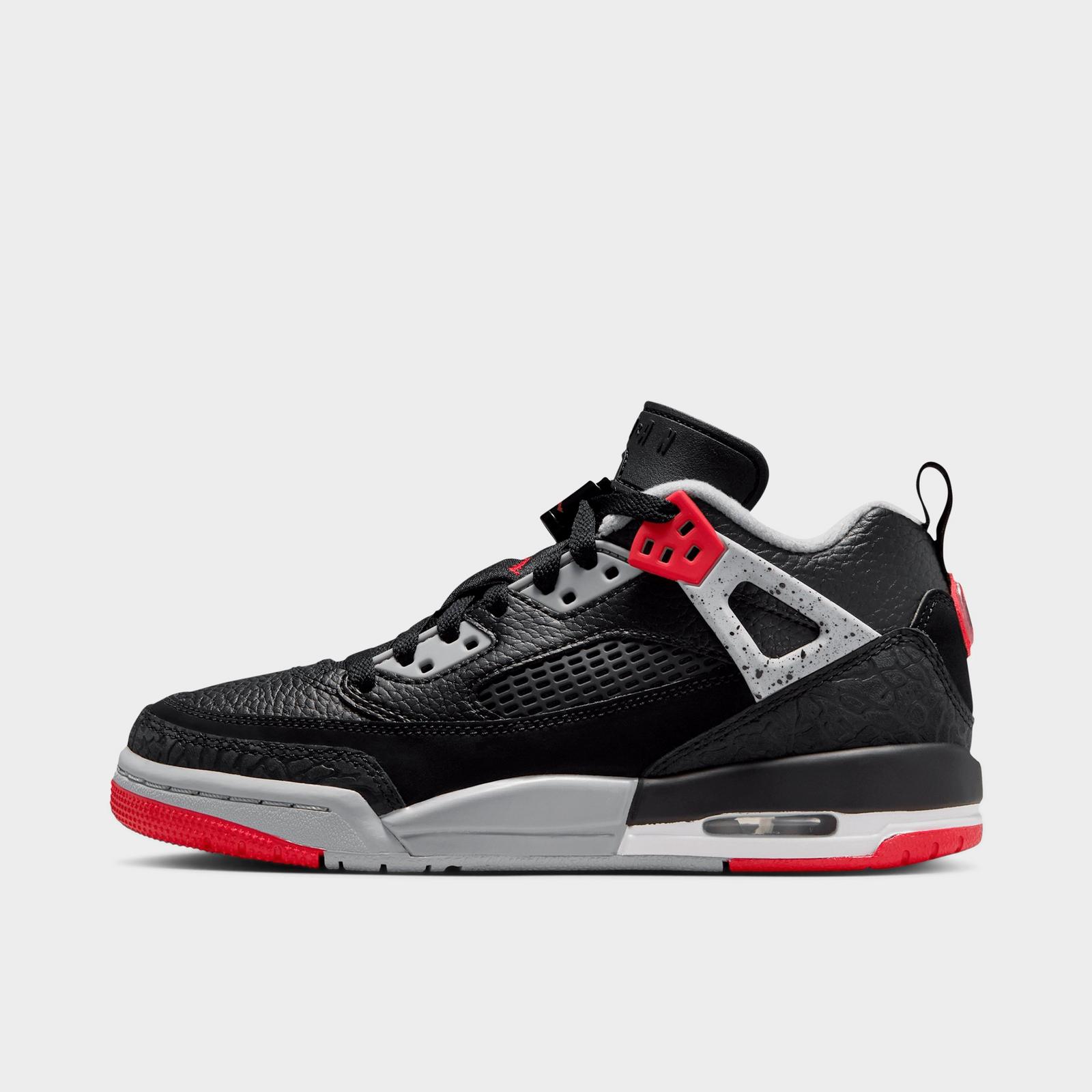Big Kids' Jordan Spizike Low Casual Shoes - Black/Wolf Grey/White/Gym Red - view 1