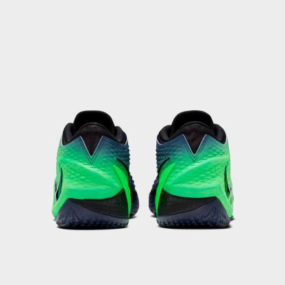 Men's Nithtke Ja 4 Basketball Shoes - Obsidian/Multi-Color/Black/Voltage Green - Back view