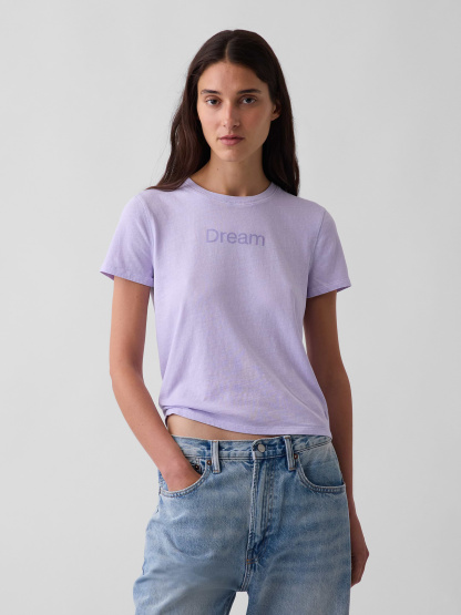 100% Cotton Authentic Shrunken T-Shirt - Dream purple