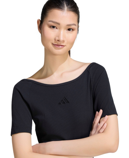 adidas Women's Logo Ribbed Dress - Black