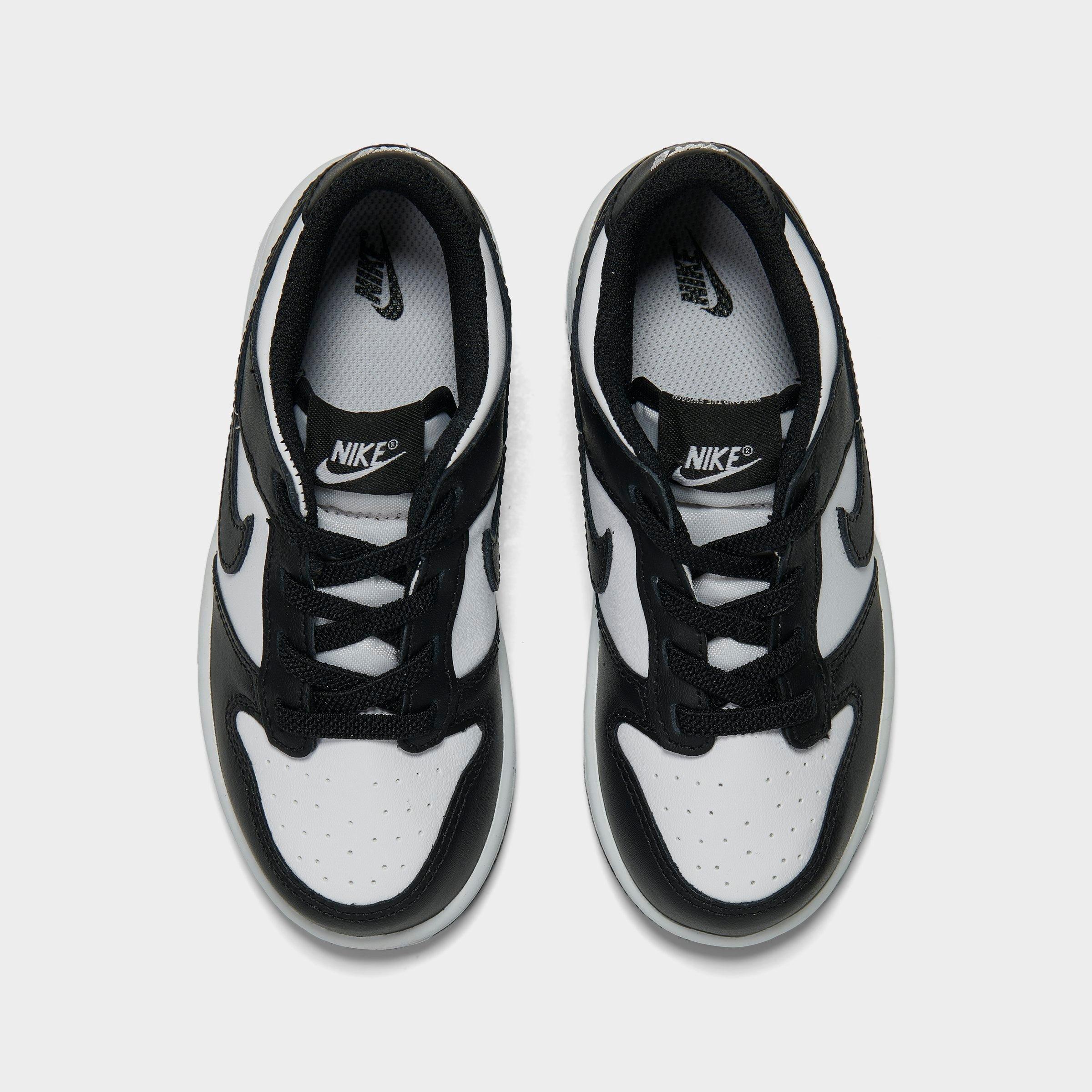 Kids' Toddler Nithtke Dunk Low Casual Shoes - White/Black/White - Top view