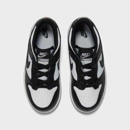 Kids' Toddler Nithtke Dunk Low Casual Shoes - White/Black/White - Top view