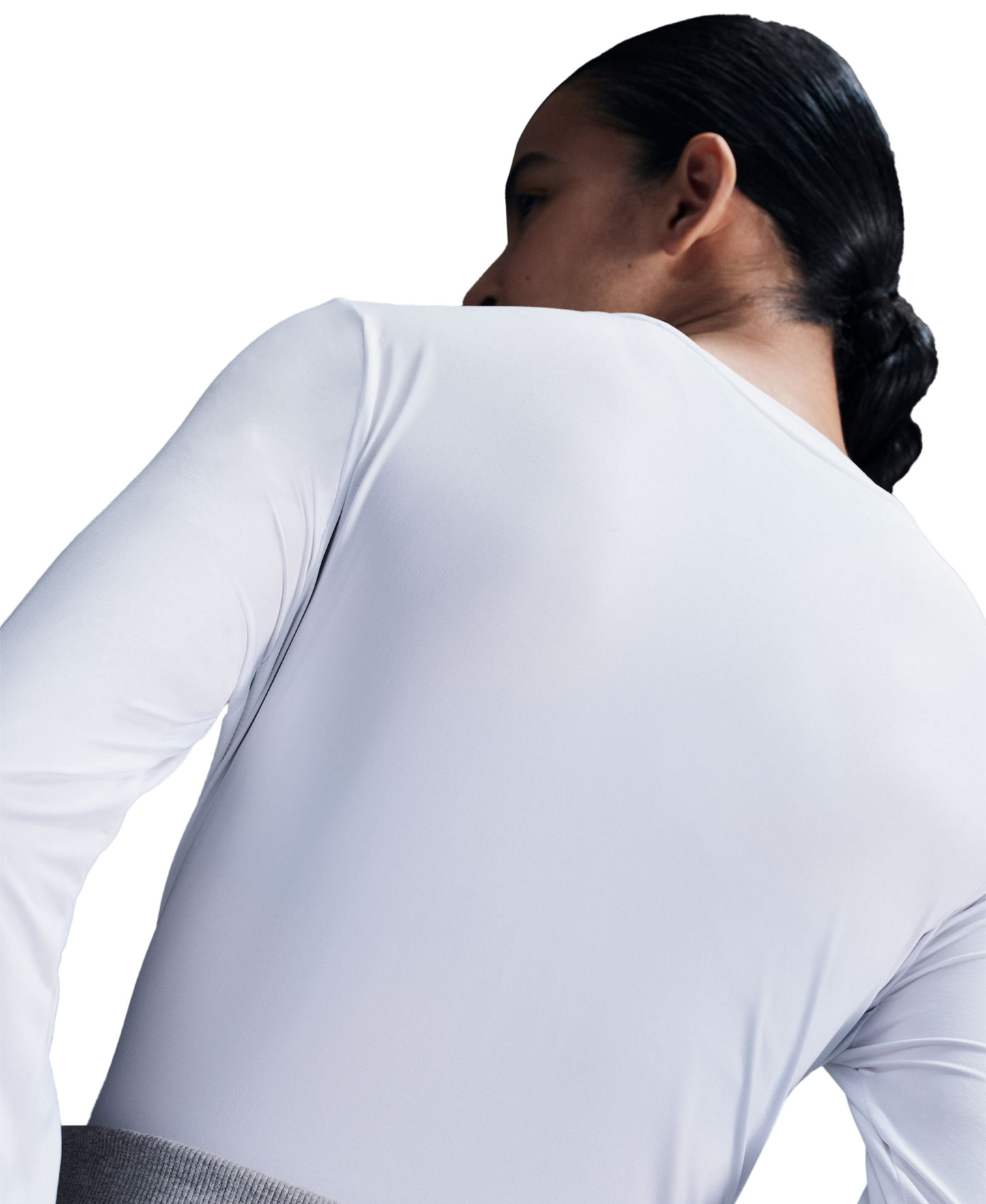 Nike Women's One Classic Dri-FIT Long-Sleeve Top - White/Black