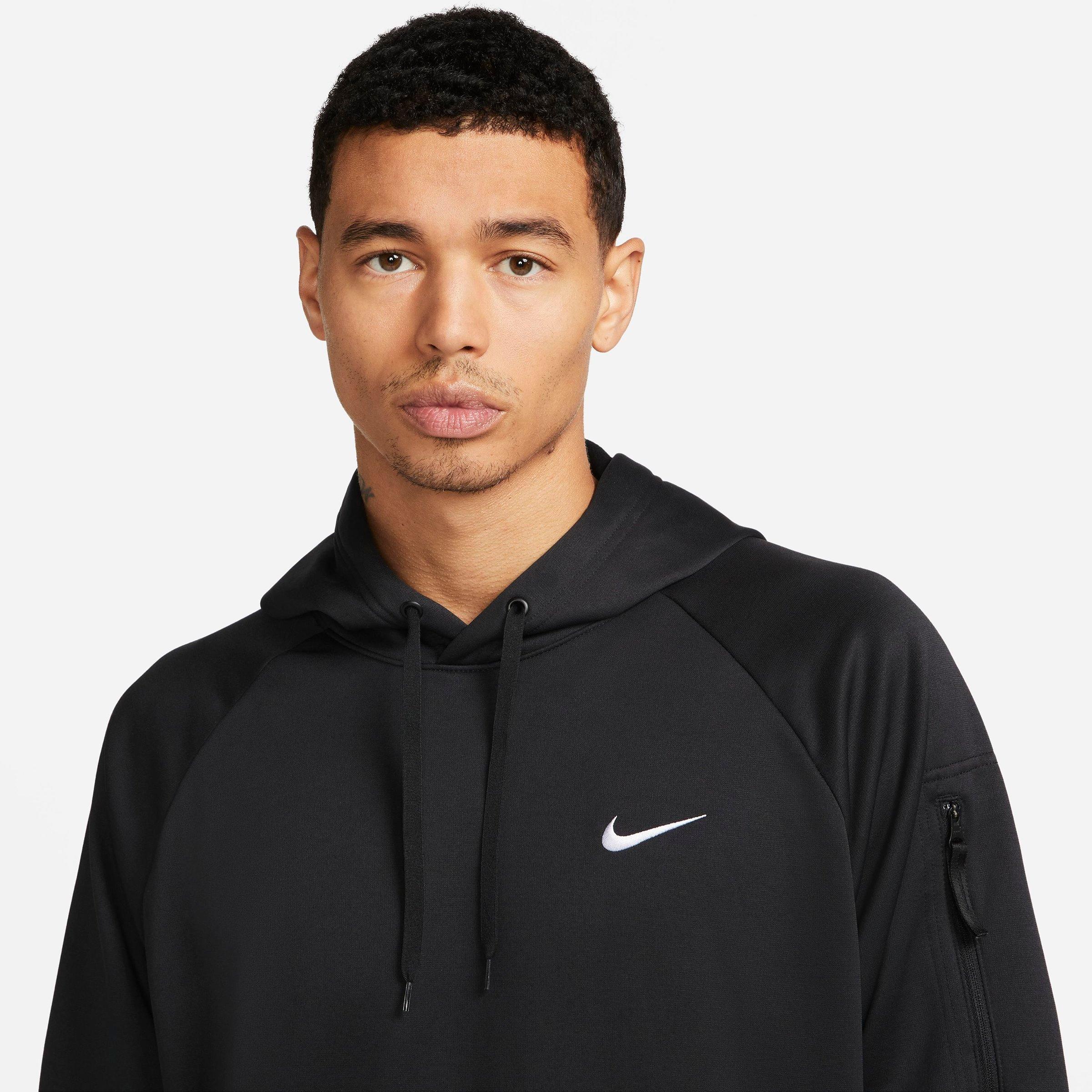 Men's Nithtke Therma-FIT Pullover Training Hoodie - Black/Black/White